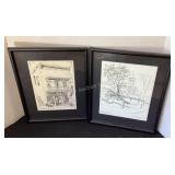 Two Ohio Pictures, 11 3/4x14 1/2'