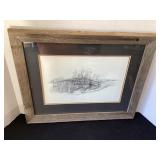 Signed Judy Ruth Bridge Picture, 20x17'