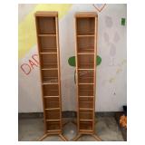 2 wood CD storage racks. 6.5'w x 7ï¿½d x 50ï¿½t.