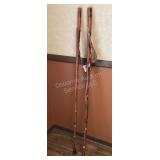 Two 55' Whistle Creek Walking Sticks