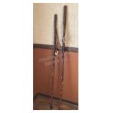55 & 58' Hickory Whistle Walking Sticks