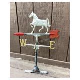 Cast Metal Horse weathervane, 24' tall