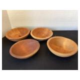 4 Wood 6' bowls