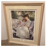 27x34' Lady & Child 'Daydreaming' signed picture