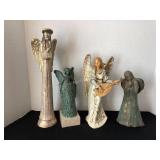 4 Beautiful Angels: 16ï¿½ ceramic, 'In the Spirit