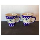 2 Polish Pottery Mugs