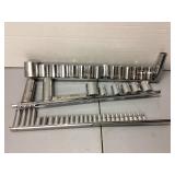3 rails of Crafsman sockets