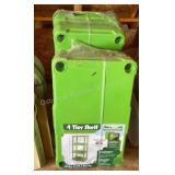 2 new Fundamentals 4 tier plastic shelves