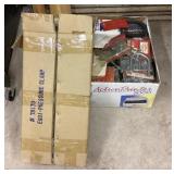 Large box of hardware & Equi pressure clamps