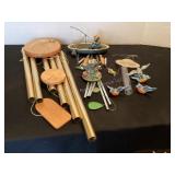 4 wind chimes, all used inside