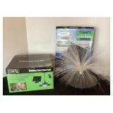 Hanging solar shed light, solar battery charger &