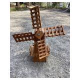 Decorative 33" tall wood windmill