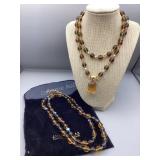 Joan Rivers necklaces & large topaz pendant