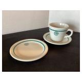 MSU vintage mug set & 5 1/2" plate