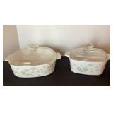2 Corning Ware Covered Casseroles