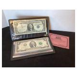 $1 Silver Certificate & $2 Reserve Note