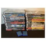 23 PlayStation 2 Games & extra memory cards