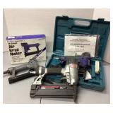 Pneumatic air stapler, brad nailer, finish nailer