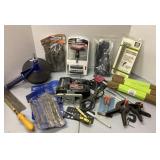 Snake, masonry bits, Sabre saw, zip ties, hand
