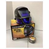 New auto darkening welding helmet & welding wire