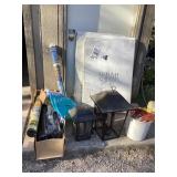 2 new mini greenhouses, burlap, bug zappers