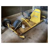 Go-kart with Homelite engine, engine rolls