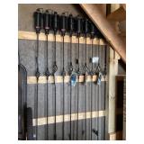 10 iron patio torches & box of oil