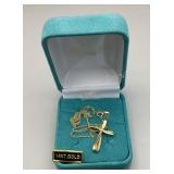 QVC EternaGold 14K Cross Necklace