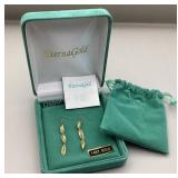 QVC EternaGold 14K Gold dangle earrings