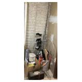 Basement corner of fishing accessories