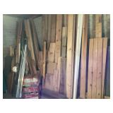 Wall of lumber, wall base, metal & more