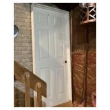Interior hollow core door with casing