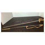 Sword stamped Spain with sheath, 32" long