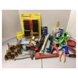 Screwdrivers, pipe wrenches, brushes, Husky
