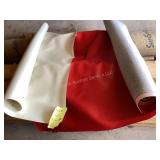 Red, Black & Cream Vinyl rolls, appx. 55" wide