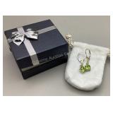 Sterling & Peridot Drop Earrings