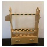 Fishing pole cart & contents