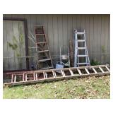 3 ladders, step stool & ladder platform
