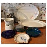 Glass canister, pancake rings, Pfaltzgraff