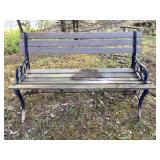 Bench with cast iron frame, 48x20x26" tall