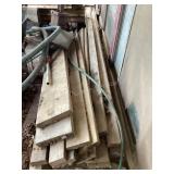 Variety of treated boards, longest is 12