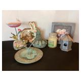 Garden Decor & More; iron sun dial, small flower