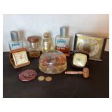 Vintage Clocks, Colognes, Novelty Coins & More