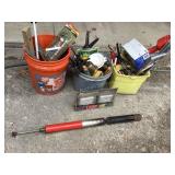 3 buckets of garage usefuls