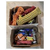 2 boxes of cord & rope
