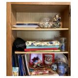 Cookbooks, placemats, artisan pitcher,