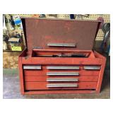 Kennedy 26' toolbox with key & misc. contents