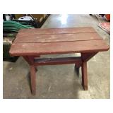 Wood bench, 30x17x21'