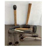 Sledgehammers, mallet, sluggers, crow bar