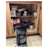 Kitchen Cupboard Cleanout; coffee pot, crock